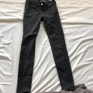 Black/Grey low rise denim skinny jeans